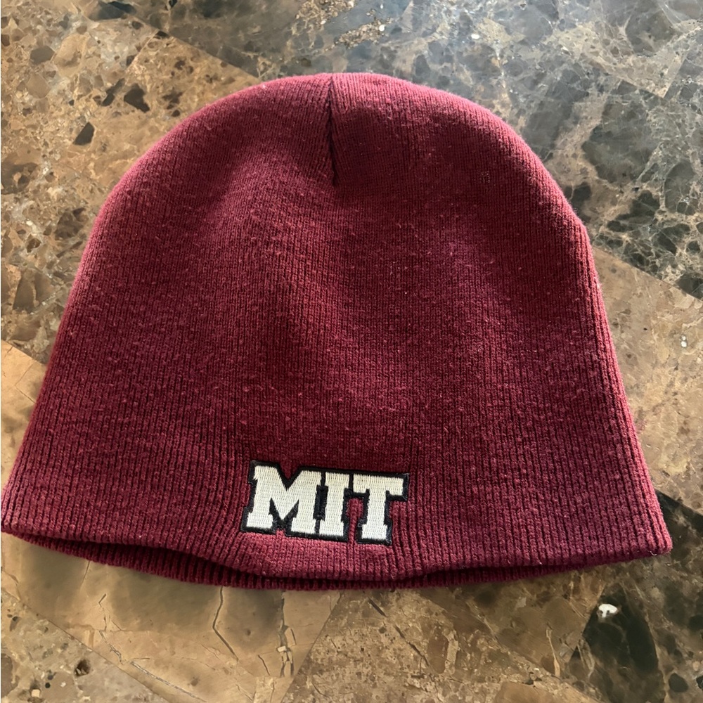 MIT Maroon Beanie Hat